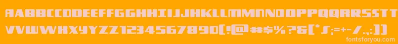 Typhoonexpand Font – Pink Fonts on Orange Background
