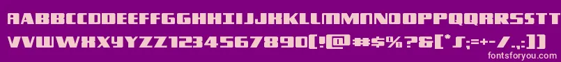 Typhoonexpand Font – Pink Fonts on Purple Background