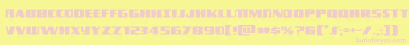 フォントTyphoonexpand – ピンクのフォント、黄色の背景