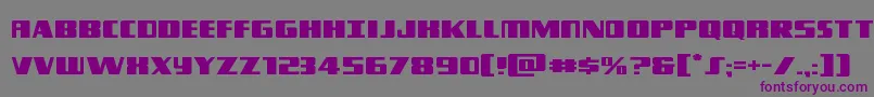 フォントTyphoonexpand – 紫色のフォント、灰色の背景