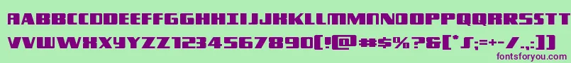 Typhoonexpand Font – Purple Fonts on Green Background