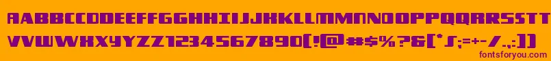 Typhoonexpand Font – Purple Fonts on Orange Background