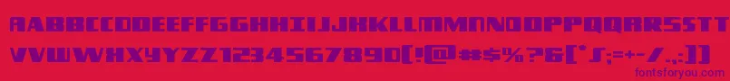 Typhoonexpand Font – Purple Fonts on Red Background