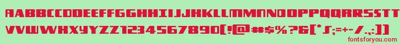 Typhoonexpand Font – Red Fonts on Green Background