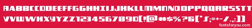 Typhoonexpand Font – White Fonts on Red Background