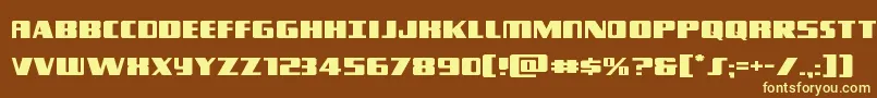 Typhoonexpand Font – Yellow Fonts on Brown Background