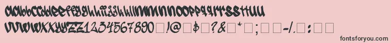 SeroGraff Font – Black Fonts on Pink Background