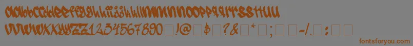 SeroGraff Font – Brown Fonts on Gray Background