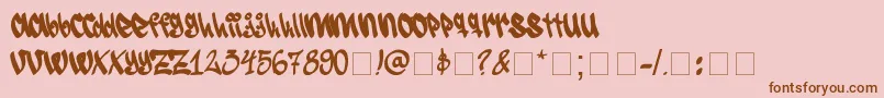 SeroGraff Font – Brown Fonts on Pink Background