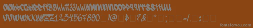 SeroGraff Font – Gray Fonts on Brown Background