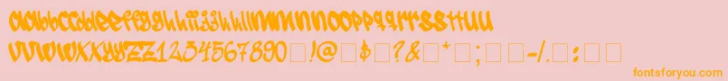 SeroGraff Font – Orange Fonts on Pink Background