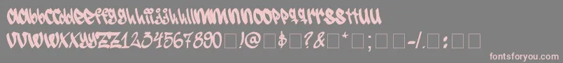 SeroGraff Font – Pink Fonts on Gray Background