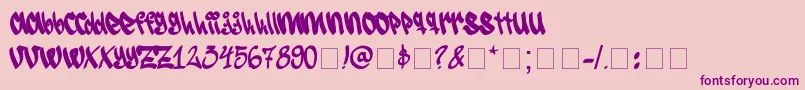 SeroGraff Font – Purple Fonts on Pink Background