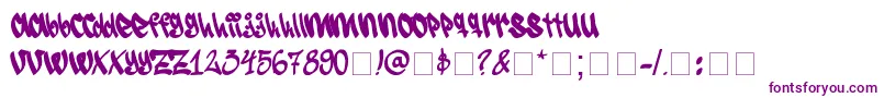 SeroGraff Font – Purple Fonts on White Background