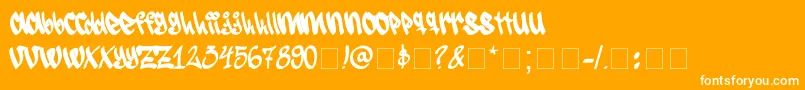 SeroGraff Font – White Fonts on Orange Background