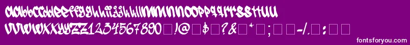 SeroGraff Font – White Fonts on Purple Background