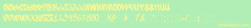 SeroGraff Font – Yellow Fonts on Green Background