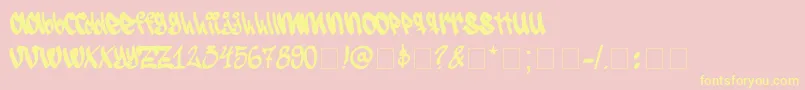 SeroGraff Font – Yellow Fonts on Pink Background