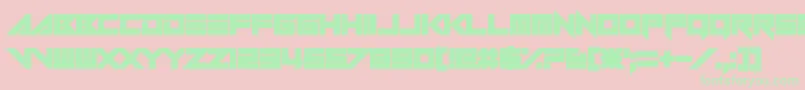 Serpentire Font – Green Fonts on Pink Background