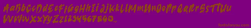 serrem demo-fontti – ruskeat fontit violetilla taustalla