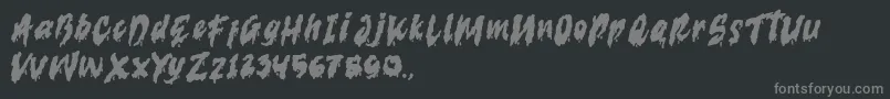 Шрифт serrem demo – серые шрифты на чёрном фоне