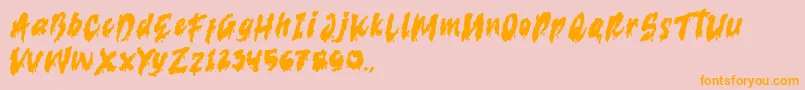 serrem demo Font – Orange Fonts on Pink Background