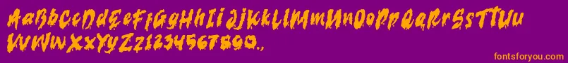 serrem demo Font – Orange Fonts on Purple Background