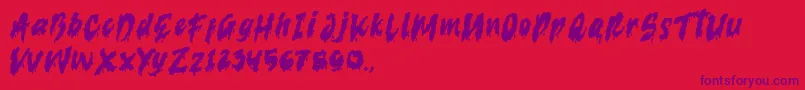 serrem demo Font – Purple Fonts on Red Background