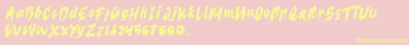 serrem demo Font – Yellow Fonts on Pink Background