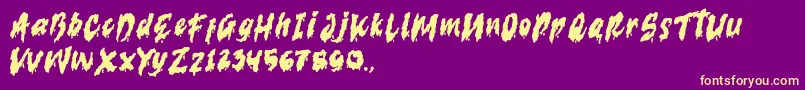 serrem demo Font – Yellow Fonts on Purple Background