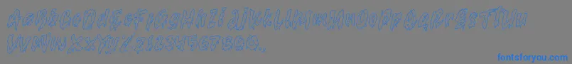 serrem outline demo Font – Blue Fonts on Gray Background
