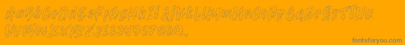 serrem outline demo-Schriftart – Graue Schriften auf orangefarbenem Hintergrund