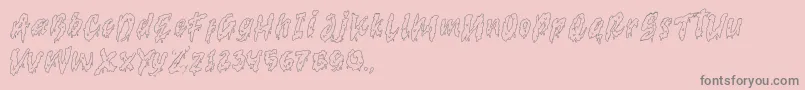 serrem outline demo-Schriftart – Graue Schriften auf rosa Hintergrund