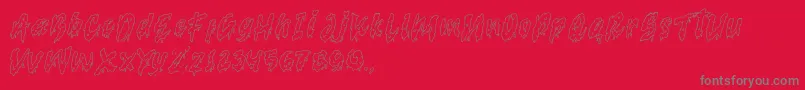 serrem outline demo Font – Gray Fonts on Red Background