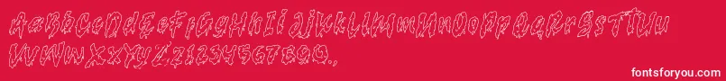 serrem outline demo Font – White Fonts on Red Background
