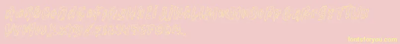 serrem outline demo Font – Yellow Fonts on Pink Background