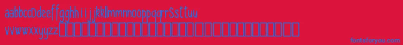 Seryfan Demo Font – Blue Fonts on Red Background
