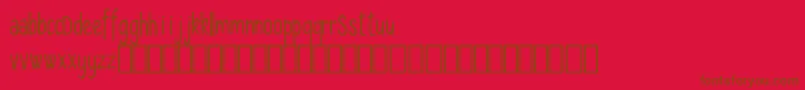 Fonte Seryfan Demo – fontes marrons em um fundo vermelho