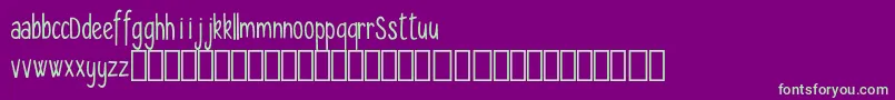 Шрифт Seryfan Demo – зелёные шрифты на фиолетовом фоне