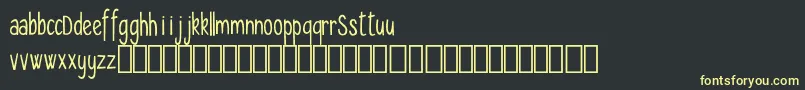 フォントSeryfan Demo – 黒い背景に黄色の文字