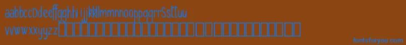 Czcionka Seryfan Demo – niebieskie czcionki na brązowym tle
