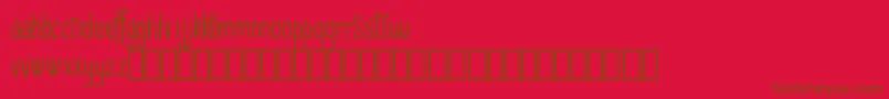 Fonte Seryfan Demo – fontes marrons em um fundo vermelho