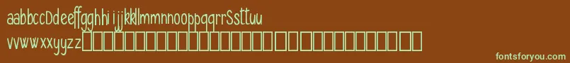 Шрифт Seryfan Demo – зелёные шрифты на коричневом фоне
