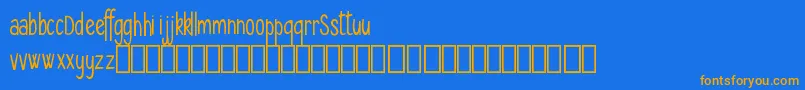 Czcionka Seryfan Demo – pomarańczowe czcionki na niebieskim tle