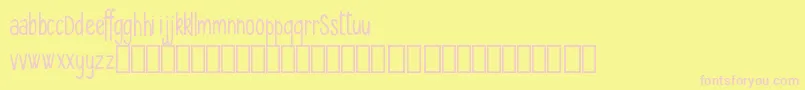 Шрифт Seryfan Demo – розовые шрифты на жёлтом фоне