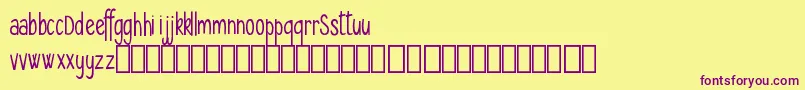 Шрифт Seryfan Demo – фиолетовые шрифты на жёлтом фоне