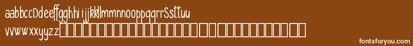Czcionka Seryfan Demo – białe czcionki na brązowym tle