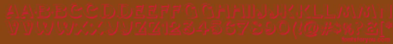 Sesame Shadow Font – Red Fonts on Brown Background
