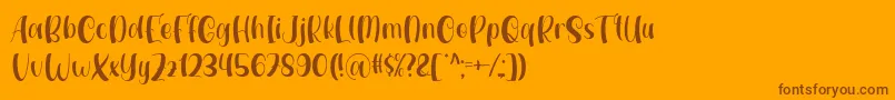 fuente Seshila by 7NTypes D – Fuentes Marrones Sobre Fondo Naranja