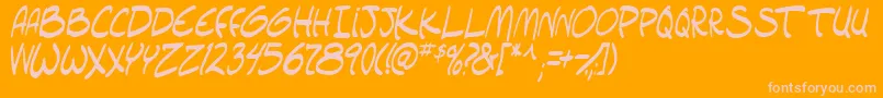 setlist ital tbs Font – Pink Fonts on Orange Background